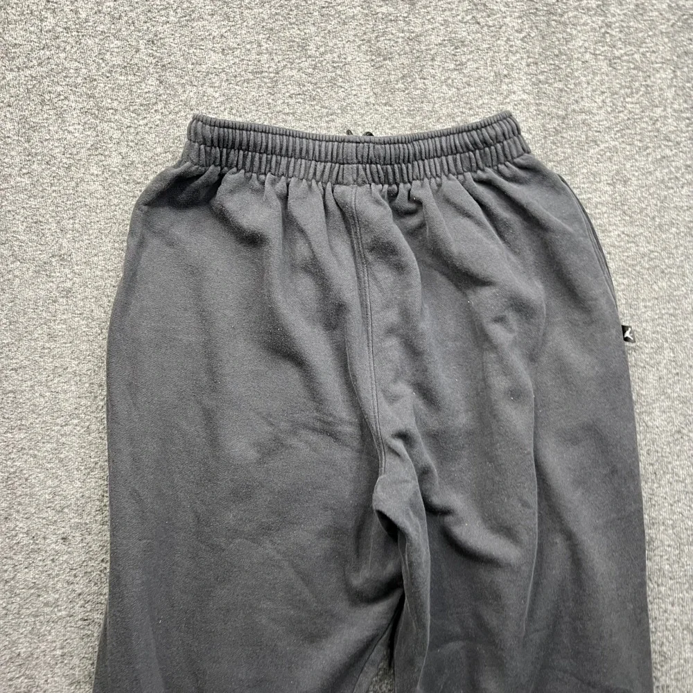 Jordan Sweatpants Mens Medium Gray Jumpman Fleece Joggers Snap Athletic Pants - Picture 16 of 16